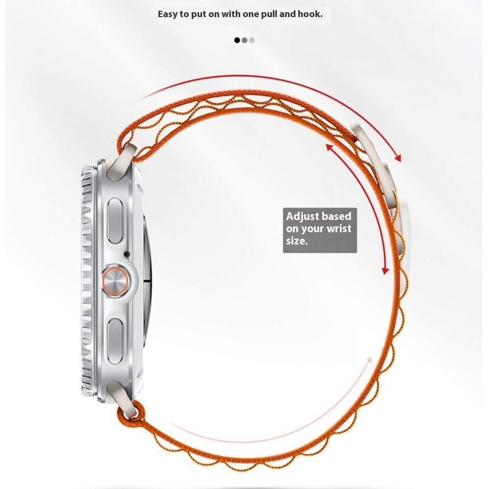 Nylonranneke Samsung Galaxy Watch8 vaaleanpunainen