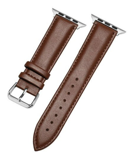 Tumman ruskea nahkaranneke Apple Watch kelloihin