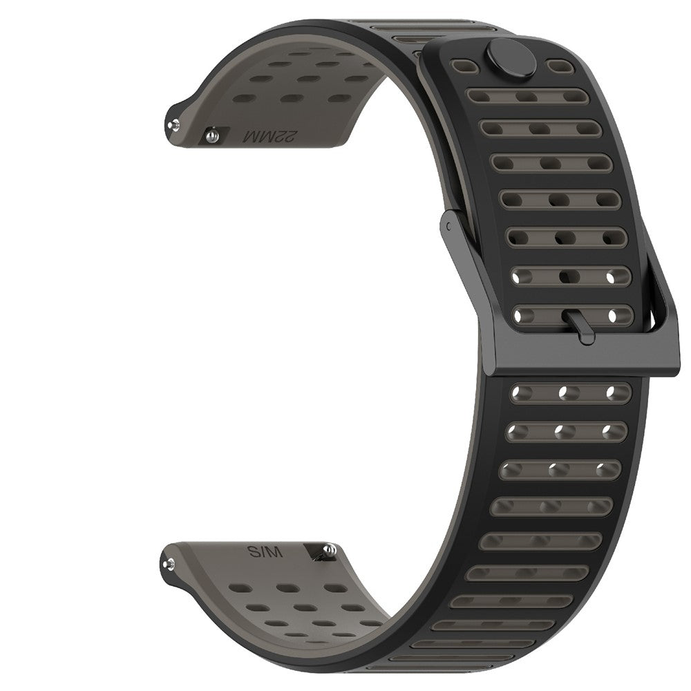 Silikoniranneke 22mm musta/harmaa