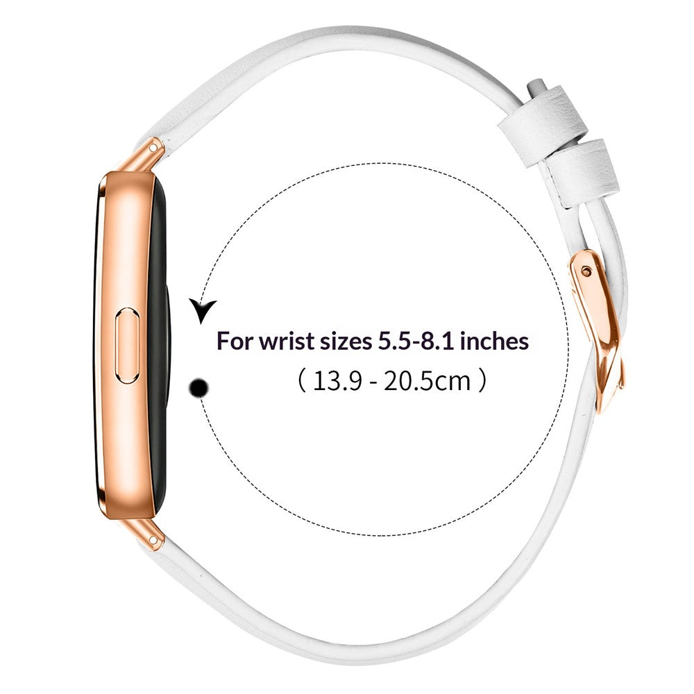 Huawei Band 11 / 11 Pro valkoinen nahkaranneke