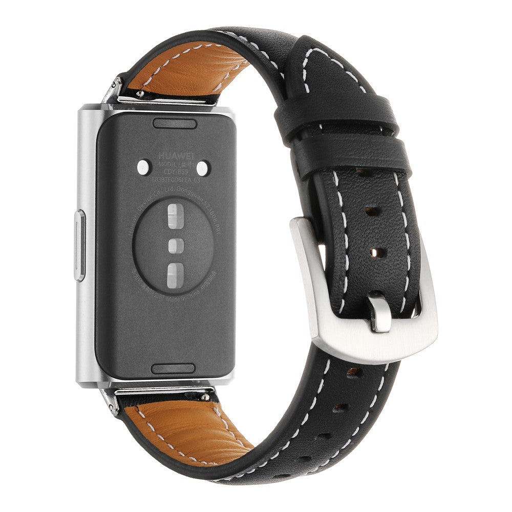 Huawei Band 11 / 11 Pro musta nahkaranneke