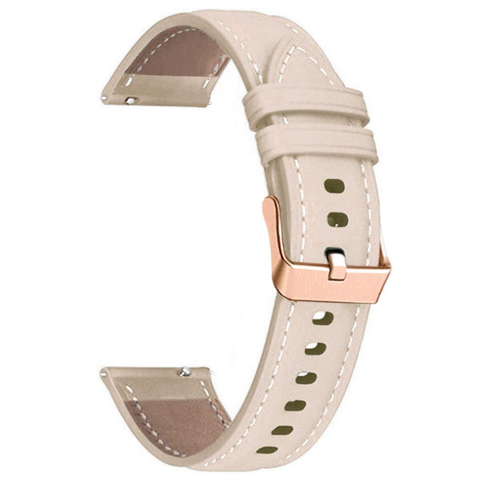 Beige nahkaranneke älykelloihin 18mm