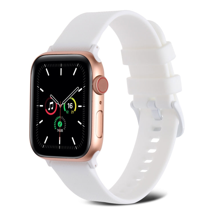 Valkoinen silikoniranneke Apple Watch 