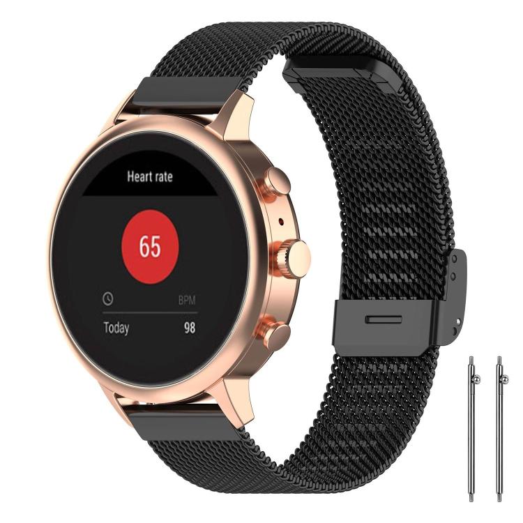 Metalliranneke 18mm musta