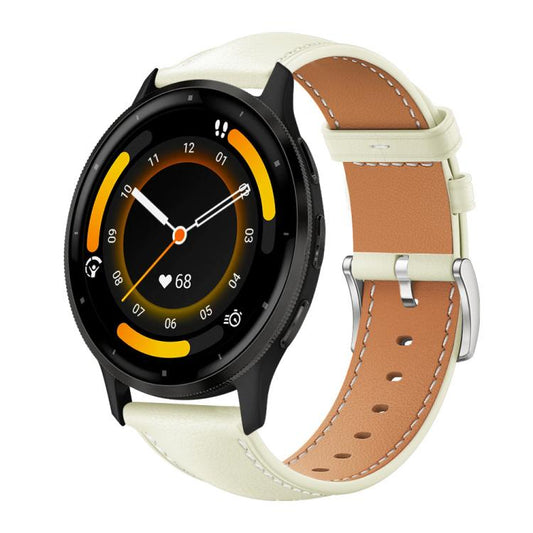 Nahkaranneke valkoinen 22mm