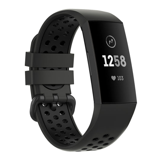 Fitbit Charge 3 ja 4 musta/harmaa ranneke