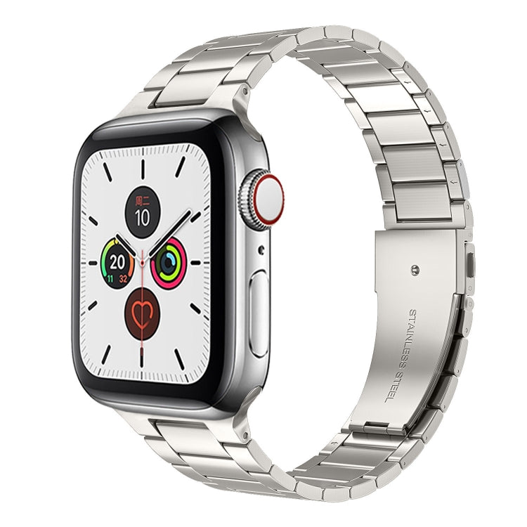 Hopean värinen metalliranneke Apple Watch kelloihin