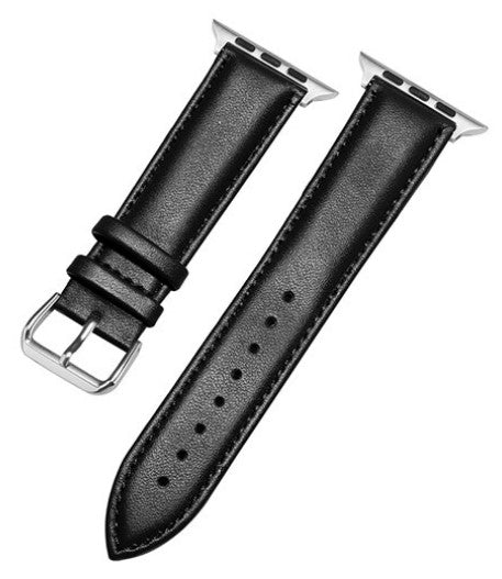 Musta nahkaranneke Apple Watch kelloihin