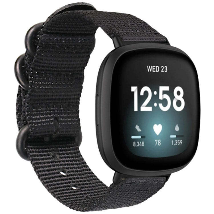 Fitbit musta nailon ranneke
