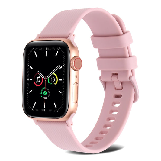 Vaaleanpunainen ranneke Apple Watch kelloihin