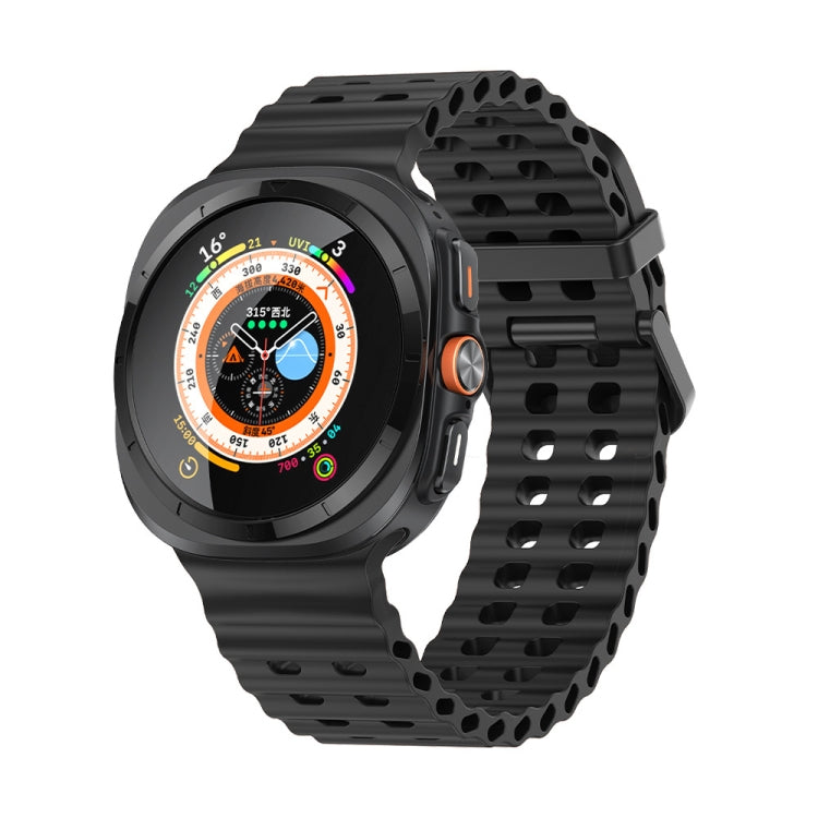 Musta silikoniranneke Samsung galaxy watch ultra