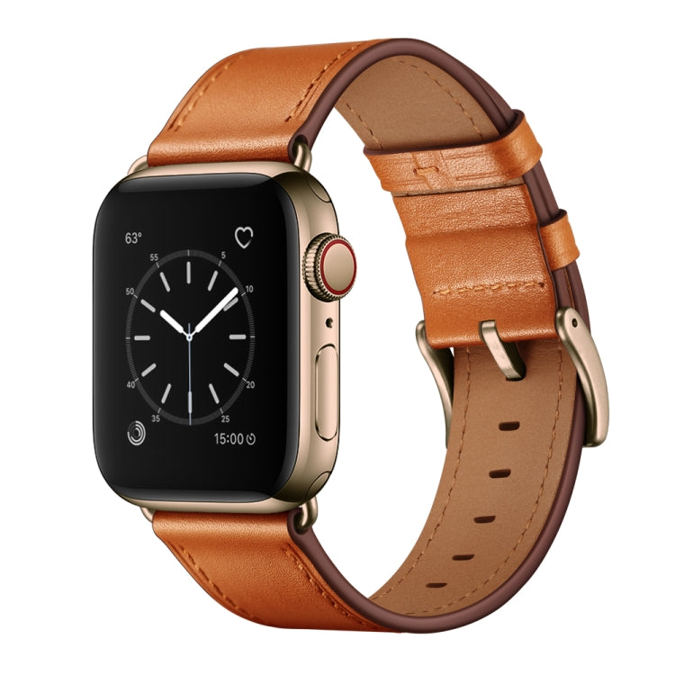 Ruskea nahkaranneke Apple Watch kelloihin