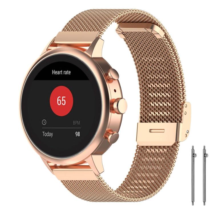 Ruusukullan värinen ranneke älykelloihin