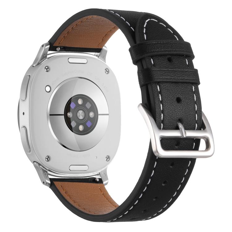 Samsung Galaxy Watch8 / Watch9 musta nahkaranneke