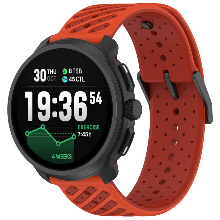 Silikoniranneke 22mm oranssi/punainen