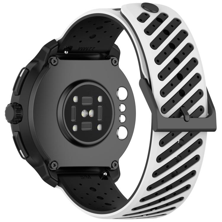 Silikoniranneke 22mm valkoinen/musta