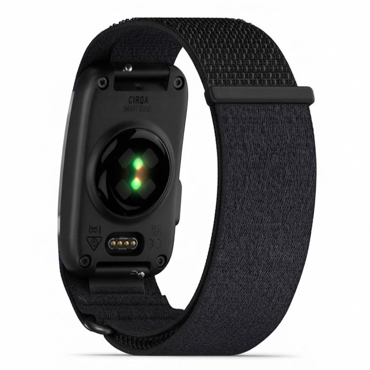 Musta L-XL kokoinen nailonranneke Garmin Cirqa älyrannekkeeseen