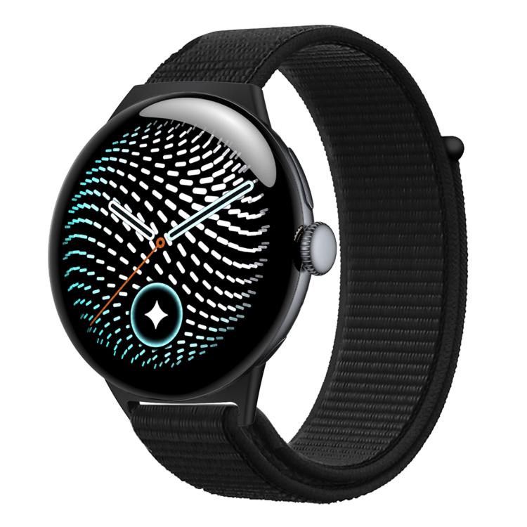 Musta nailonranneke Google Pixel Watch 3/4/5 45mm kelloihin
